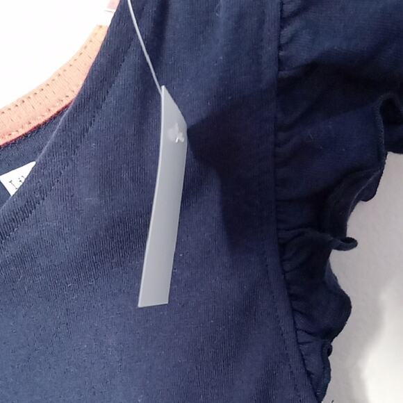 NWT Lily & Dan Girls Size Medium Navy-Blue Girls' Dress with Rainbow and Unicorn - Picture 3 of 8